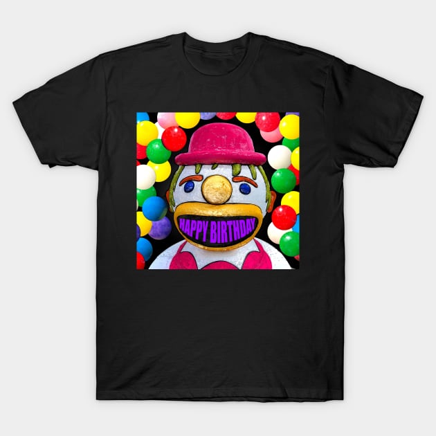 Happy birthday clown and balloons T-Shirt by dltphoto